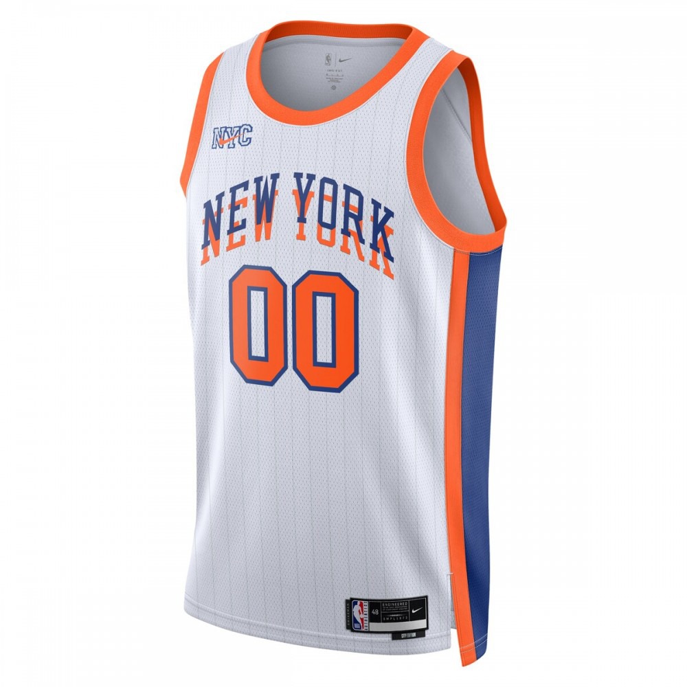 New York Knicks Unisex 2024/25 Custom Swingman Jersey - City Edition - White-Pro Kit Vault | Brand New 26/27 Sports Jerseys